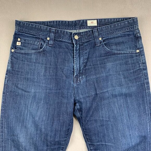 AG Adriano Goldschmied Mens Pants 36 Blue Jeans Straight Leg Made In USA 36x30 - Picture 2 of 12